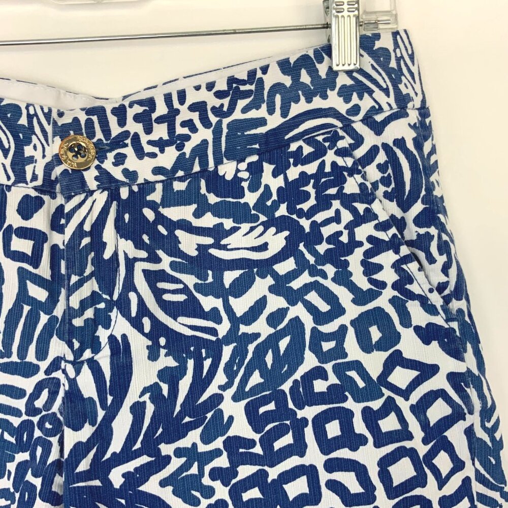 Lilly Pulitzer Chipper Short Home Slice Indigo Sz 8 - Picture 3 of 16